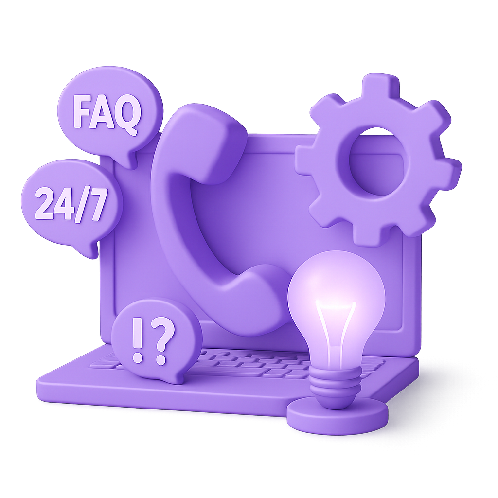 3D illustration with gears, security shield, and update icons representing the importance of website maintenance.