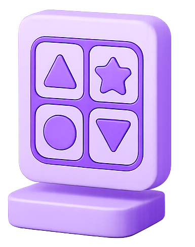 3D logo design icon representing unique logo creation.