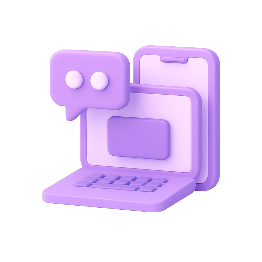 3D network or people icon representing brand-audience connection.