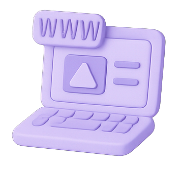 3D browser window icon representing modern, responsive website layouts.