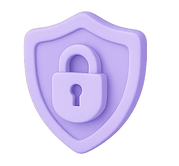 3D shield icon representing secure website setup and protection.